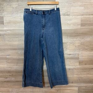 Madewell The Emmett Wide-Leg Crop Jeans Patch Pocket Edition Size 31